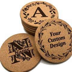 Cork Personalized Coasters Wedding Favors Gifts Housewarming Promotional Product