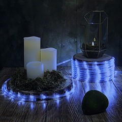 33 ft Blue TUBE LED Lights Rabbit Hole Garland Wedding Party Decorations SALE