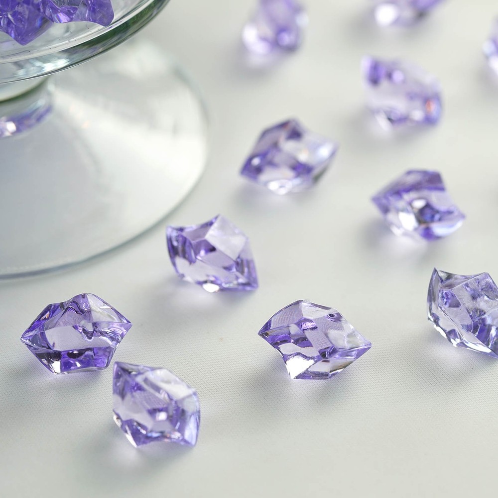300 Lavender Crystal Like ICE CUBES Wedding Party Tabletop CENTERPIECES Filler