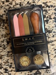 American Crafts SWAK Wax Seal Kit 1-Rose & 1-Sunflower Coin Design New!