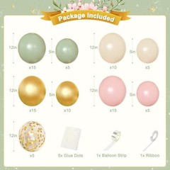 Pink and Sage Green Birthday Decorations, Pink Green Sand White Pink Sage Green