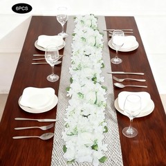 6*Artificial Flower Wall Panel Floral Wall Backdrop Wedding Venue Decor 50*20cm