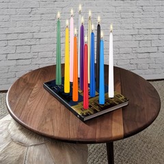 Mega Candles 12 pcs Unscented Supreme Assorted Colors 10 in Taper,