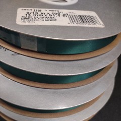 #3 McGinley Satin Teal Green 100 Yard Acetate Ribbon 9/16″ for Corsages & Events