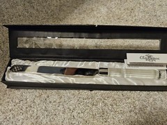 Oleg Cassini Crystal Cake Knife Cutter Slicer wedding special occasion.