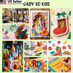 SallyFashion 60 Sheets Colored Cardstock Paper 12×12, Medium, multi