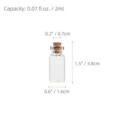Magic Season Tiny Decorative Glass Bottles (24 Pcs / 0.6×1.5 inch) Transparent