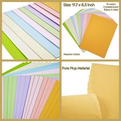KYMY Colored Cardstock Paper, 30 Sheets A4 11.7 inches x 8.3 inches, Mixed