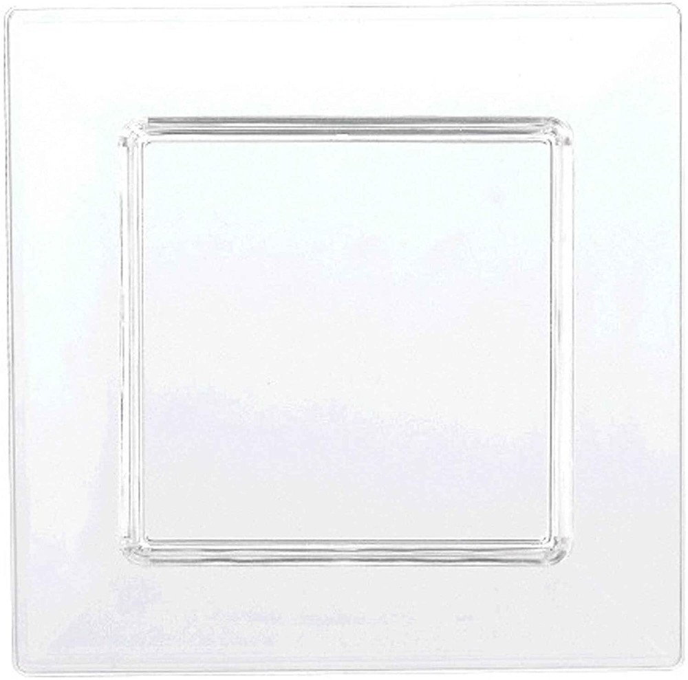Amscan 438900.86 Tableware Square Plastic Plates, 40 pcs -3 in (7.62cm), Clear