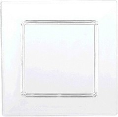 Amscan 438900.86 Tableware Square Plastic Plates, 40 pcs -3 in (7.62cm), Clear