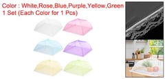 6 Pcs Large and Tall Food Covers 17″ Mesh Food Covers for Outdoors, Multicolor