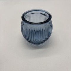 24pk Blue Votive Candle Holders 12 Cylindrical Straight 12 Rounded Globular