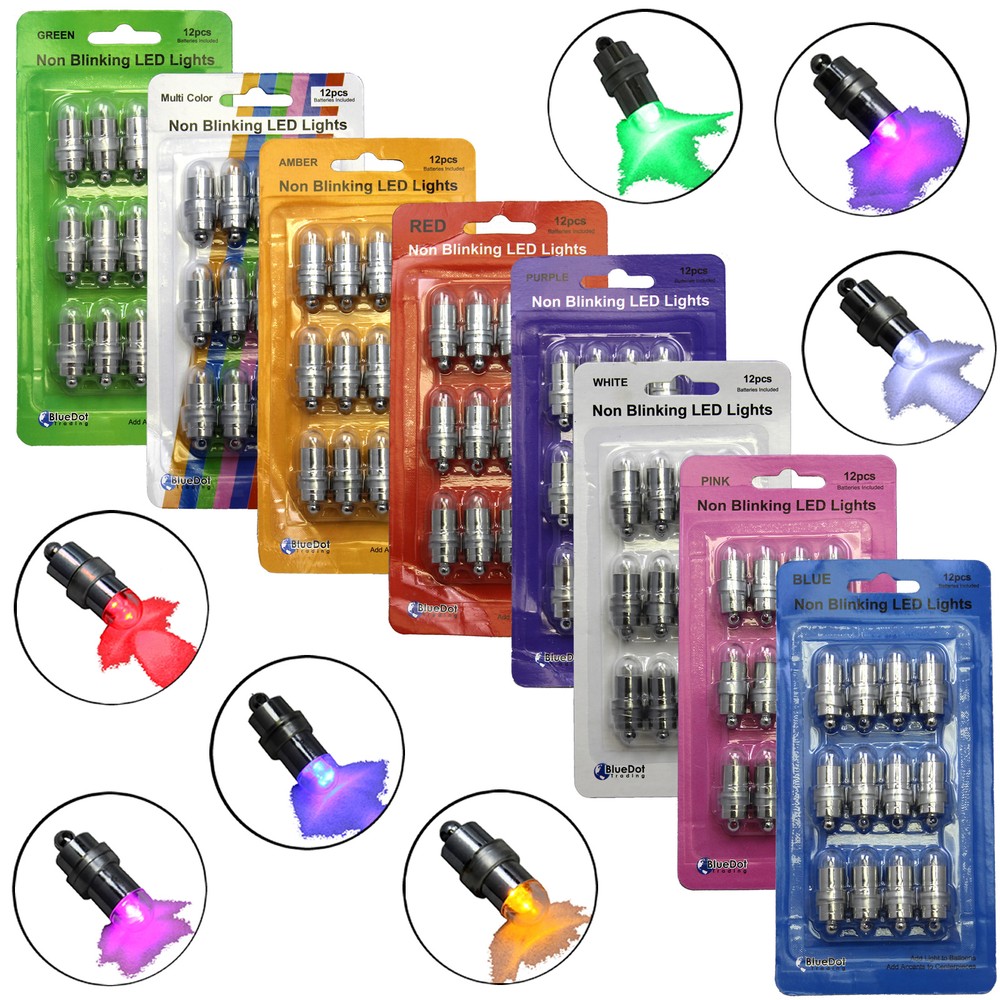 24 SUBMERSIBLE LED Waterproof Balloon Floral Mini Light Wedding Party Multicolor