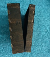 Mr & Mrs Wooden Wedding Card Keepsake Box, Brown Rustic Rectangular w/ Latch