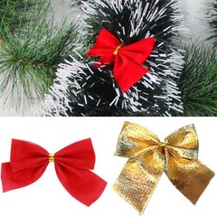 12 Pcs Golden/Red/Solver Decorative Bows Wedding Party Birthday Market Decor