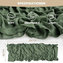 Artoid Mode Boho Cheesecloth Gauze Forest Green Wedding Table Runner, 120 Inc…