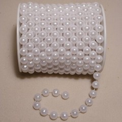 10MM Pearl Bead Garland Faux 33 Foot Roll Pearl White #005015759001