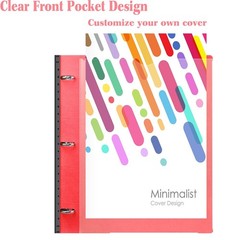 INFUN All-in-one Telescoping Binder Notebook，3 Ring Notebook Binder with