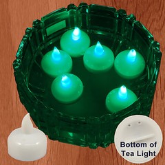 FREESH 18X Waterproof LED Floating Tealight Flameless Candle Wedding Party Green