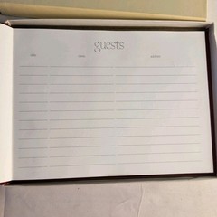 C.R. Gibson 9×7″ Guest Book Burgundy In Box
