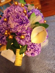 Fake Flower Bouquet For Wedding, Prom, Photos Purple Bride Spring Summer Fall