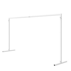 Square Freestanding Wedding Arch Backdrop Metal Frame 2 × 2 m White