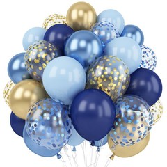 Navy Blue Gold Balloon, 60 Packs 12 Inch 12 Inch, & Light