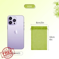 FUNFERY Green Organza Bags 3″x4″ 100 Pcs