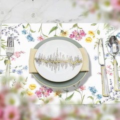 50 Pcs Wildflower Paper Placemats, 11×16 Inch Watercolor watercolor flower