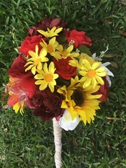 Sunflower wedding flowers package bridal bouquet decorations bouquets