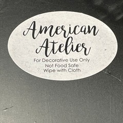 New Set of 4 American Atelier 13-in Polypropylene Charger Plates White/Antique