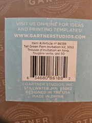 gartner new invitation kit 50 count tall green fern