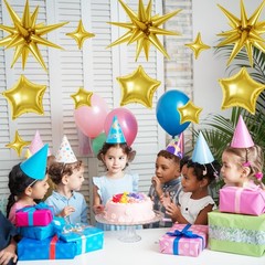 Gold Star Balloons, 22/18/10 Inch Foil 22-inch, 18-inch, 10-inch,