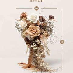 Rustic Boho Cascading Artificial Flower Bridal Bouquet / Lings Moments / wedding