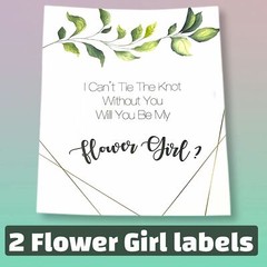 Bridesmaids Wine Labels Set of 16 Green Greenery Bridal Party Favors. I Can’t T