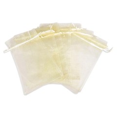 10 pcs Ivory Organza Gift Bags Jewelry Bags- Wedding Party Favor