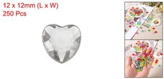 250Pcs Acrylic Heart Gems Heart Shaped Bauble Vase Fillers Ornaments Gray