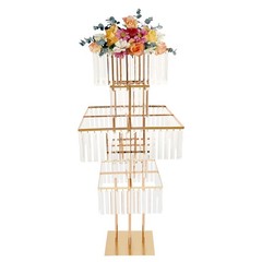 5-Tier Flower Stand Square Flower Vase Stand for Wedding Birthday Party Events