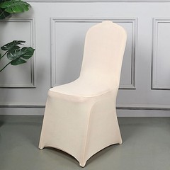 10 Beige Spandex Fitted Banquet Chair Covers Wedding Party Reception Decorations