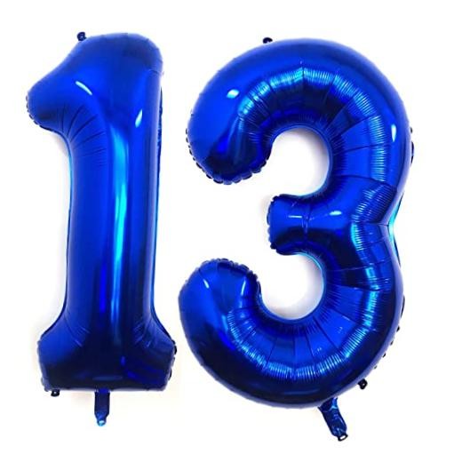13 Number Balloons Giant 13 or 31 Balloons Navy 40 Inch Navy Blue Navy Blue 13