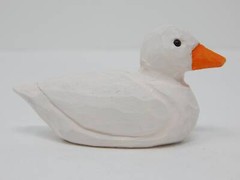 Pekin Duck Cake Top Bride Groom Love Bird Wedding Engagement Carved Wood Statue