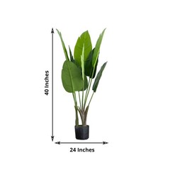 2 GREEN 3 feet Bird Paradise Potted ARTIFICIAL PLANTS Home Decor Party