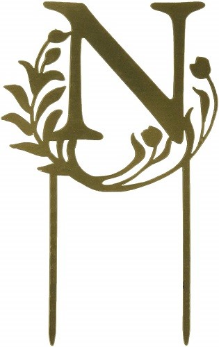 Weddingstar Inc 4467-N Weddingstar Letter N Fairy Tale Monogram Acrylic Cake