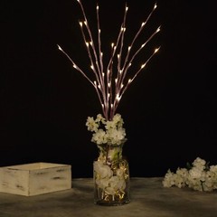 Brown 3 Warm White 31 in LED TREES Lighted Artificial Branches Party Decorations