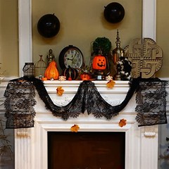 12 Pcs Black Lace Table Runners Rustic Wedding Table 14 x 120 Inch Classic