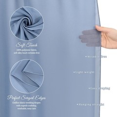Wedding Arch Draping Fabric,4 Panels 28″ x20ft Dusty Blue Wedding Arch Drapes…