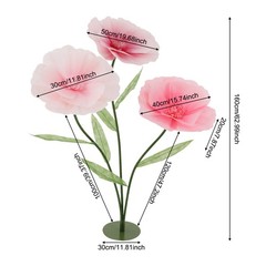 Pink Wedding Artificial Flower Decoration Stand With Base For Wedding Birthday
