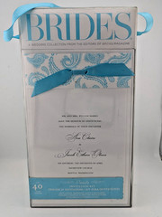 Wedding Invitation Kit Blue Paisley Printable Bridal Brides Magazine – Open Box