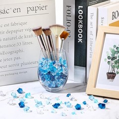 570 Pcs 5 Sizes Blue Fake Crushed Ice Rocks Acrylic Crystal Gems Plastic