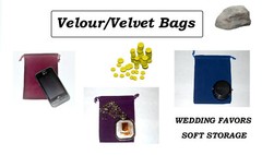 High Quality, Velour/Velvet Bags. Wedding Favors, Phones. Many sizes and Colors